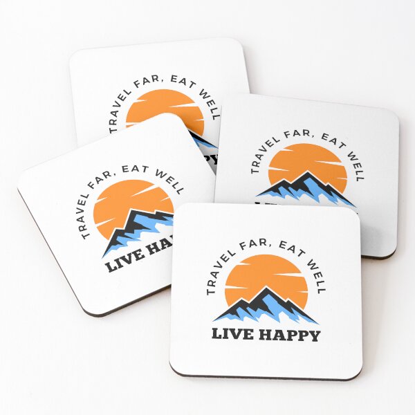 Item preview, Travel Far, Eat Well, Live Happy designed and sold by Harvey Bell.