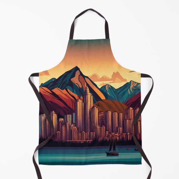 Item preview, Vancouver BC Canada Skyline with mountains designed and sold by ImaginePrintsHQ.