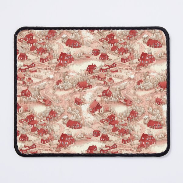 Item preview, Red Colonial Village in Winter designed and sold by cardinalhill.