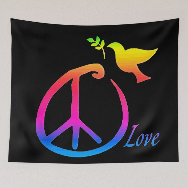 Item preview, Peace 'n Love ~ Black Light Design designed and sold by dholland57.