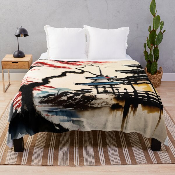 Item preview, Oriental Art, Japanese Landscape Sumi-e Style. designed and sold by BushidoLegends.