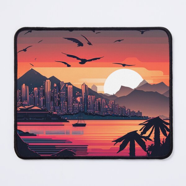 Item preview, Retro Vancouver BC Canada Skyline Horizon designed and sold by ImaginePrintsHQ.