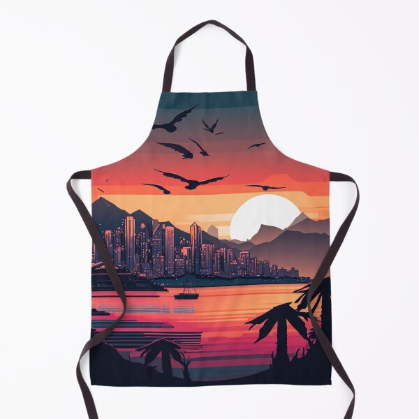 Item preview, Retro Vancouver BC Canada Skyline Horizon designed and sold by ImaginePrintsHQ.