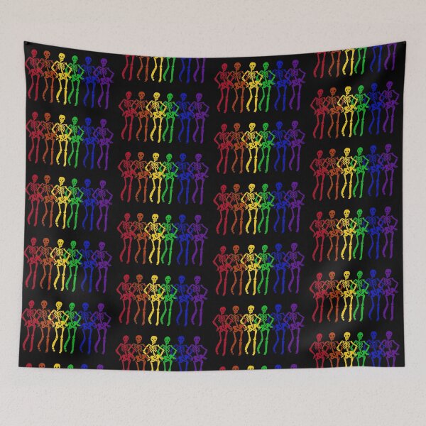 Item preview, LGBTQ+ Rainbow Pride Skeletons  designed and sold by ElliottDrewIt.