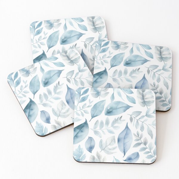 Item preview, Light Blue leaves designed and sold by HandCraftedArt.
