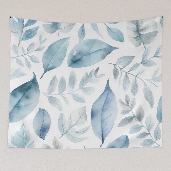 Item preview, Light Blue leaves designed and sold by HandCraftedArt.
