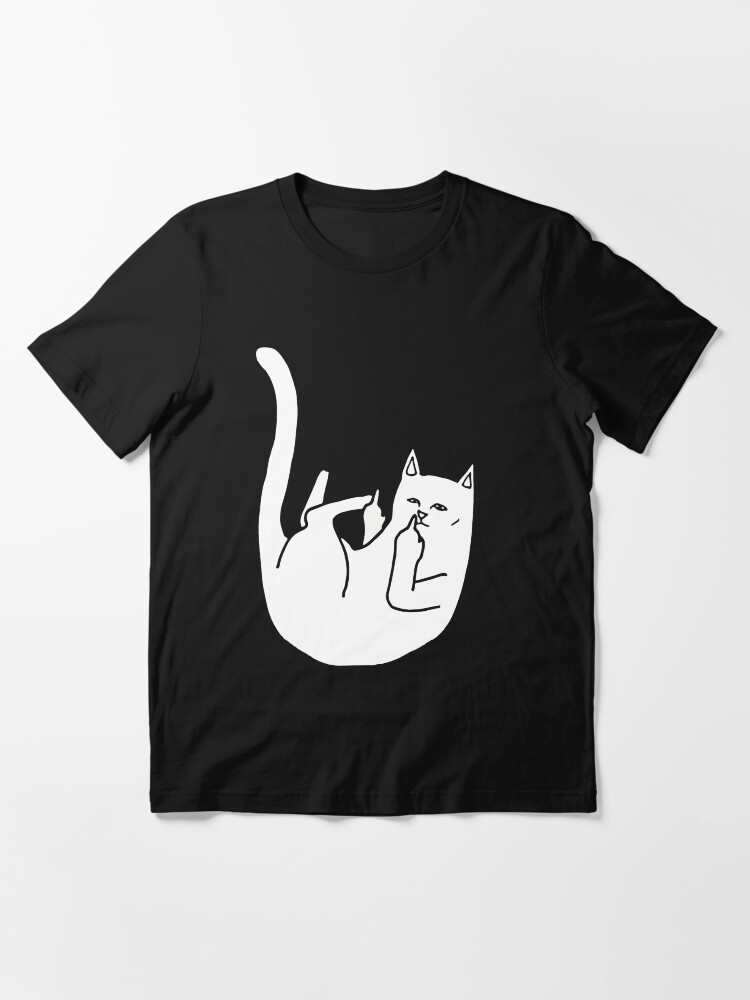 cat swearing pocket t shirt