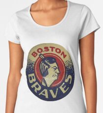 Boston Braves Vintage 1940-50er Jahre Premium Rundhals-Shirt