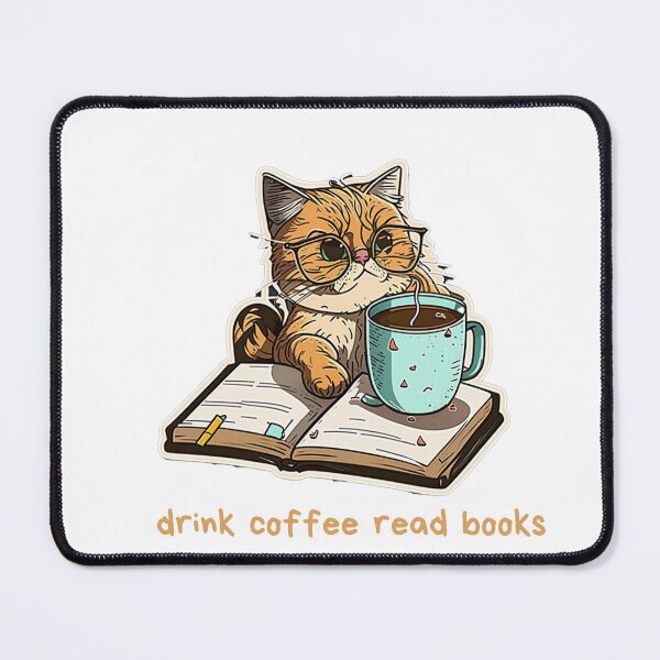 Item preview, drink coffee read books dismantle systems of oppression cat designed and sold by printiesart.