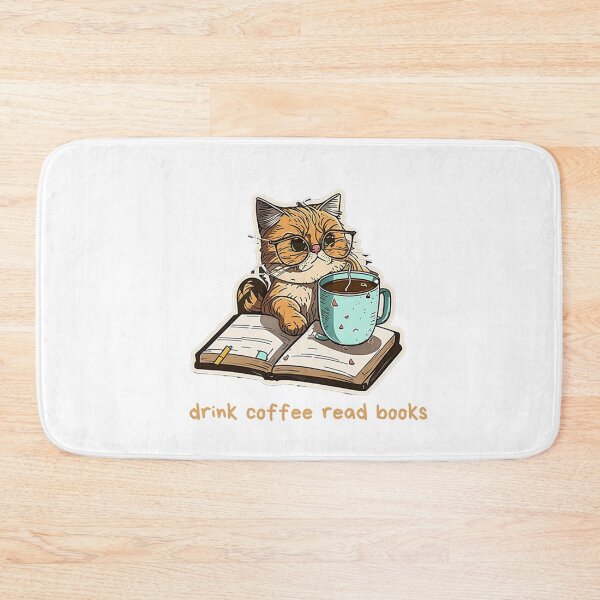 Item preview, drink coffee read books dismantle systems of oppression cat designed and sold by printiesart.