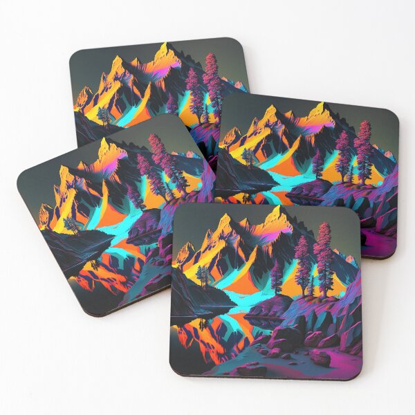 Item preview, Neon Mountains - Digital Art designed and sold by SnoopyTF.