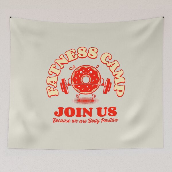 Item preview, Fatness camp - funny fitness and healthy living parody designed and sold by sashashuba.