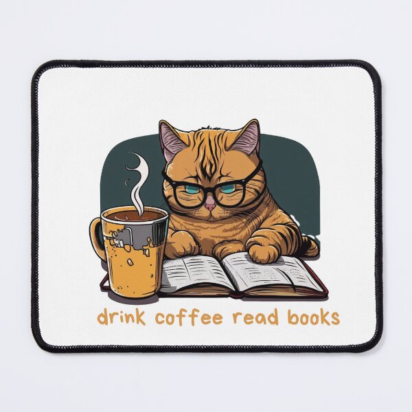 Item preview, drink coffee read books dismantle systems of oppression cat designed and sold by printiesart.