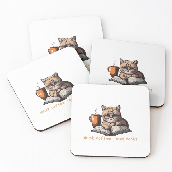 Item preview, drink coffee read books dismantle systems of oppression cat designed and sold by printiesart.