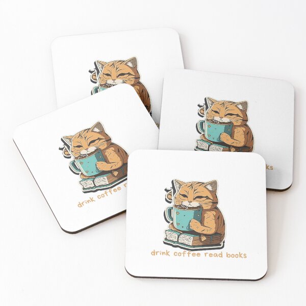 Item preview, drink coffee read books dismantle systems of oppression cat designed and sold by printiesart.