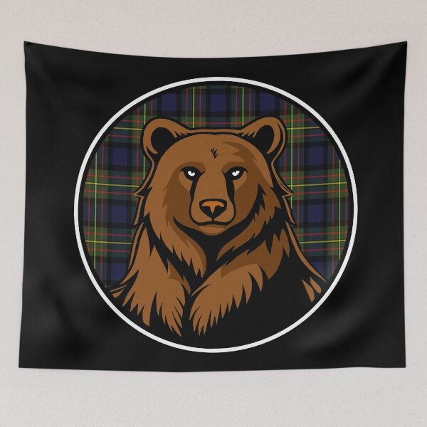 Item preview, Good Ol Bear Patch with MacLaren Tartan Background - If you used to be a Bear, a Good Old Bear too, you'll find the bestseller critter patch design perfect.  designed and sold by SeaStories88.