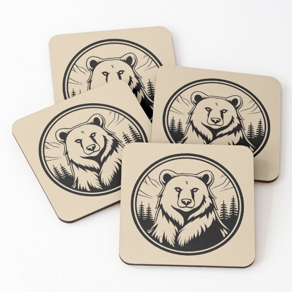 Item preview, Good Ol Bear Patch with Black Outline - If you used to be a Bear, a Good Old Bear too, you'll find the bestseller critter patch design perfect.  designed and sold by SeaStories88.