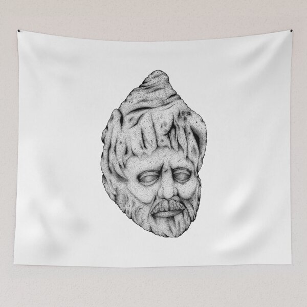 Item preview, Stone Head (Black & White) designed and sold by JupiterVII.