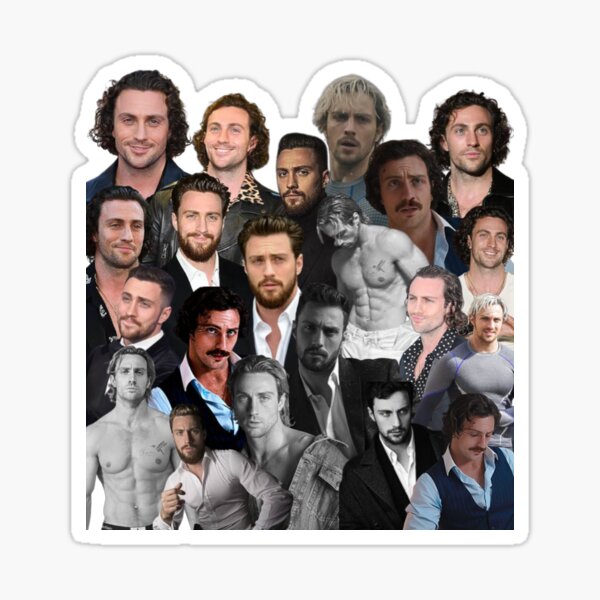 Aaron-taylor johnson photo collage Sticker