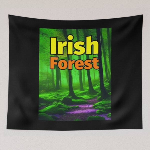 Item preview, Irish Forest Mystical Lighting Trees Green Purple Light designed and sold by IrishPOD.