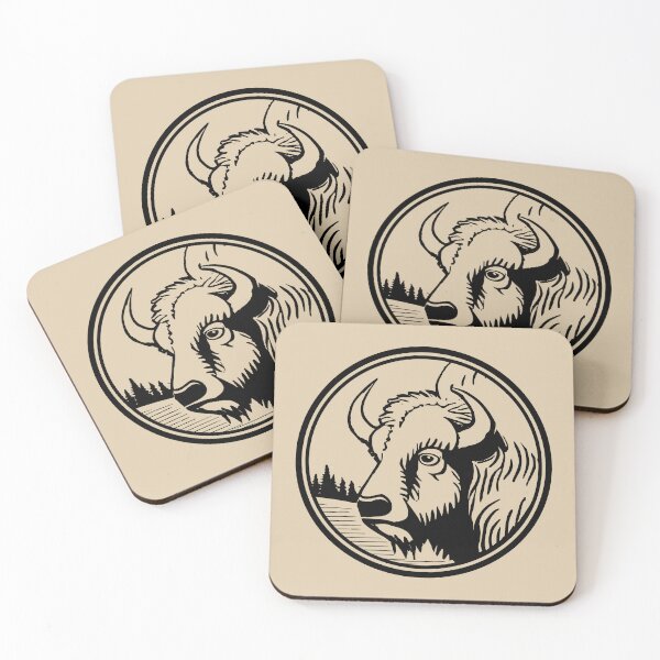 Item preview, Good Ol Buffalo Patch with Black Outline - If you used to be a Buffalo, a Good Old Buffalo too, you'll find the bestseller critter patch design perfect.  designed and sold by SeaStories88.