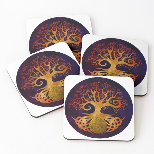 Item preview, Tree of life holding triskellion 1 orange purple variant designed and sold by Donkjonk.