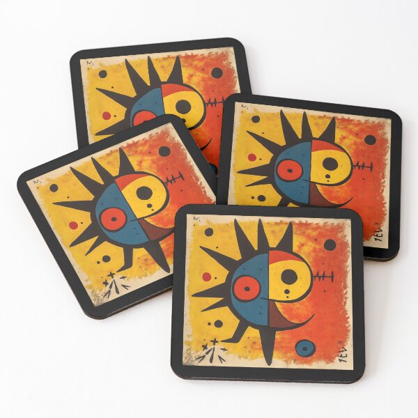 Item preview, Heliocentric Number 16 Retro Modern Art Sun Design in the style of Joan Miro'. designed and sold by Symbologee.