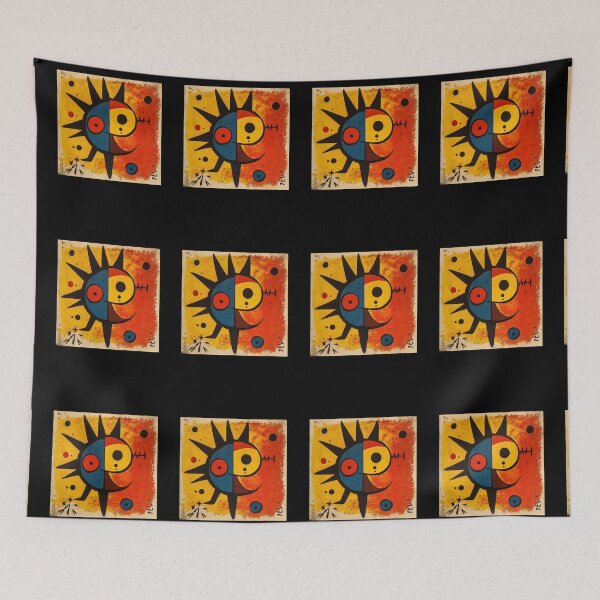 Item preview, Heliocentric Number 16 Retro Modern Art Sun Design in the style of Joan Miro'. designed and sold by Symbologee.