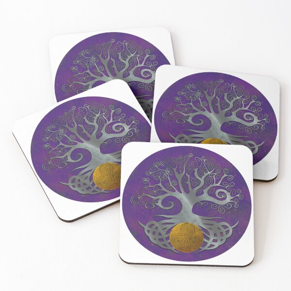 Item preview, Tree of life holding triskellion 1 silver purple variant designed and sold by Donkjonk.