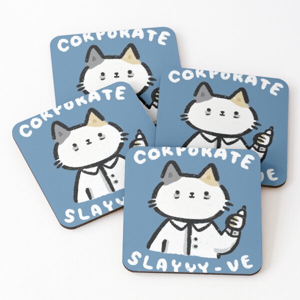 Item preview, CorpoCat Corporate Slay-ve Slay Corporate Cat Meme Funny Work Grumpy designed and sold by stringbbeans.
