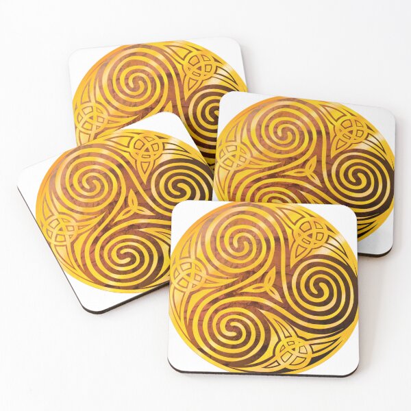 Item preview, Gold triskelle design 3 orange fill designed and sold by Donkjonk.