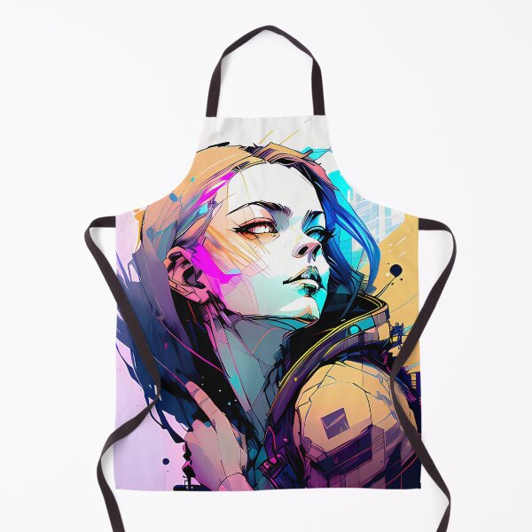 Item preview, Tech Noir - A Cyberpunk Girl Wearing a Jacket, Lost in Thought designed and sold by GalihDA.