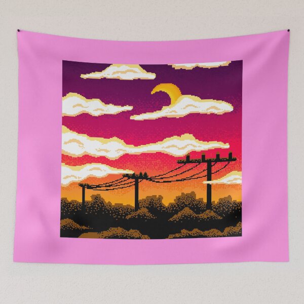 Item preview, Telephone Pole Sunset designed and sold by SpaceDiver-001.