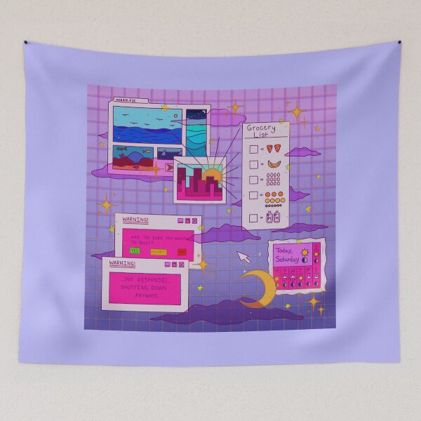 Item preview, Vaporwave Desktop  designed and sold by SpaceDiver-001.