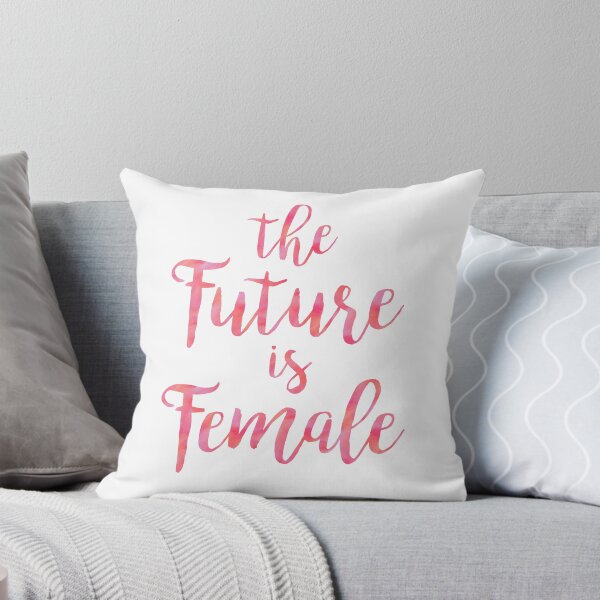 Item preview, The Future is Female Pink Quote designed and sold by blueskywhimsy.