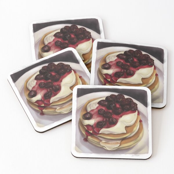 Item preview, Dark Cherry Pancakes with English Cream designed and sold by musicgeekstress.