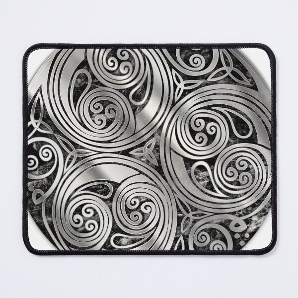 Item preview, Silver triskelle design 2 black fill textured variant designed and sold by Donkjonk.