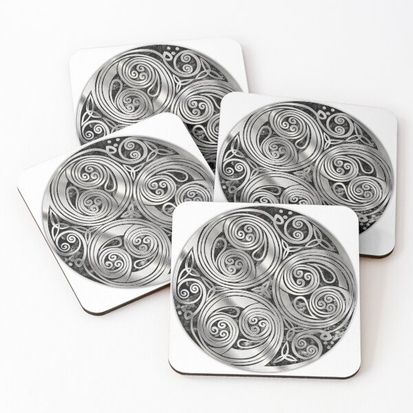 Item preview, Silver triskelle design 2 black fill textured variant designed and sold by Donkjonk.
