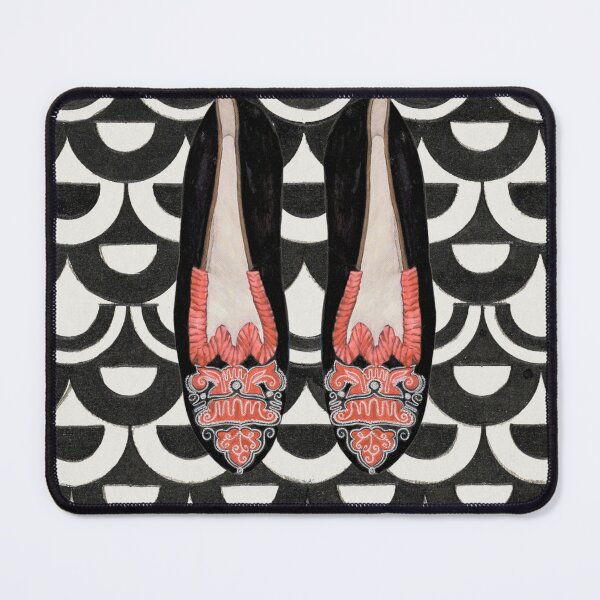 Item preview, Coral Velvet Slippers designed and sold by Rachelblee.