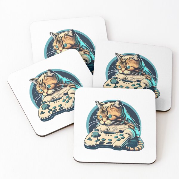 Item preview, Cute Cat Playing Video Games designed and sold by BobilandStore.