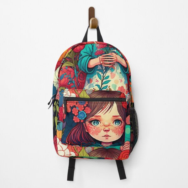 Item preview, Colorful Cute girl with flowers #0002 designed and sold by icraftsforfun.