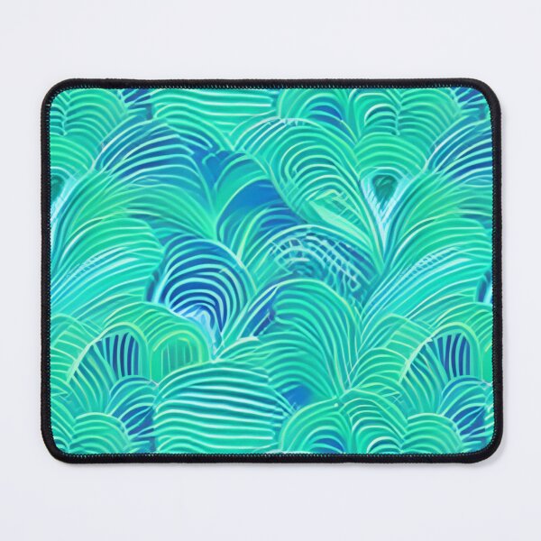 Item preview, Abstract Green and Blue Feather Pattern designed and sold by calibrit.