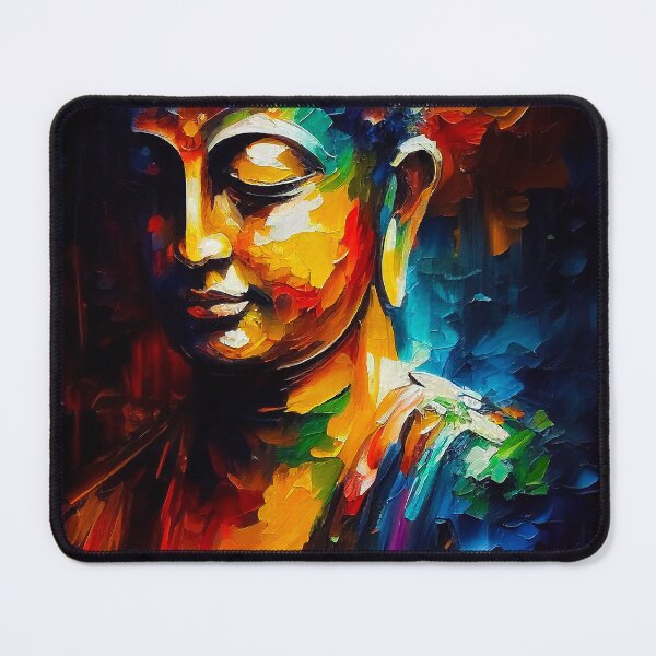 Artikelvorschau, Buddha Portrait | Palette Knife Oil Digital Painting entworfen und verkauft von VividViews.
