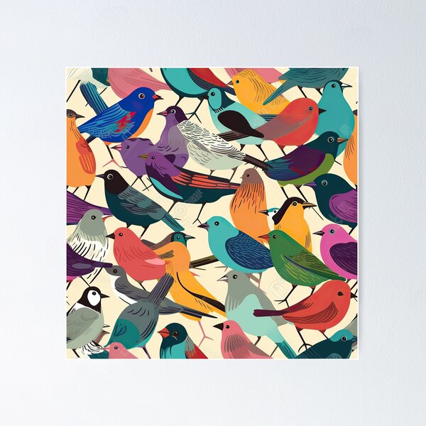 Item preview, A flock of colours designed and sold by Andy G Williams.