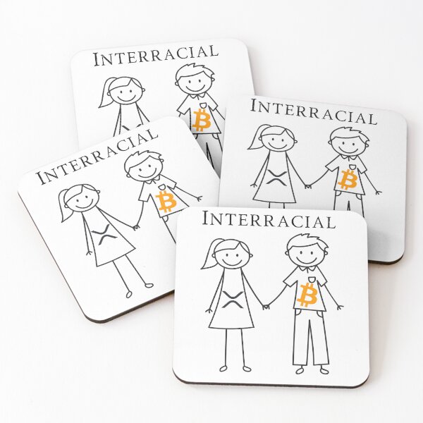 Aperçu de l'œuvre Bitcoin XRP Couple Interracial créée et vendue par Cryptotease.