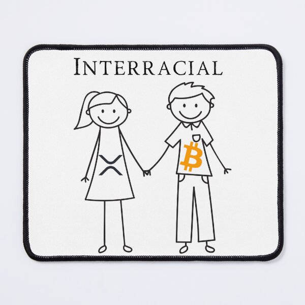 Item preview, Pareja interracial Bitcoin XRP designed and sold by Cryptotease.