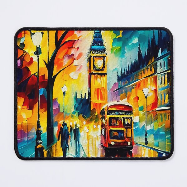Artikelvorschau, London Landscape Travel Art | Palette Knife Oil Digital Painting entworfen und verkauft von VividViews.
