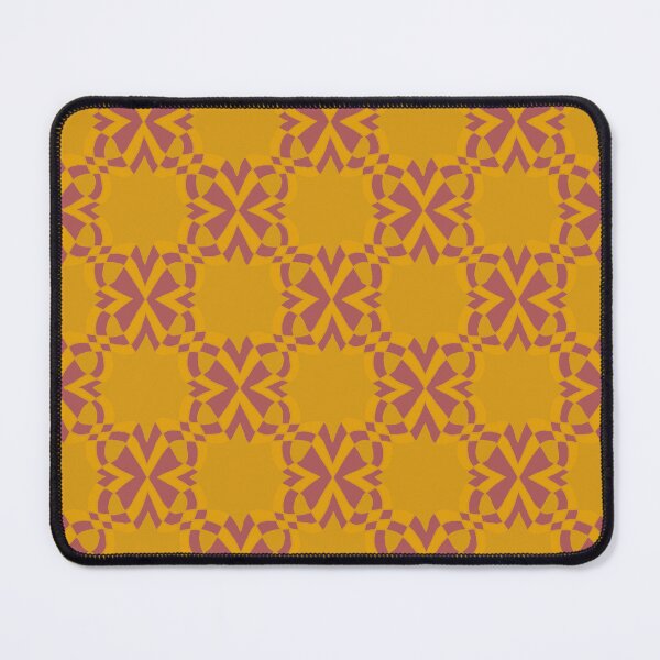 Item preview, "Disturbed waters" Abstract pattern of gold and red shapes. designed and sold by NurturingSpirit.
