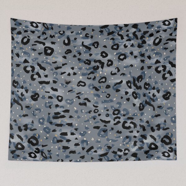 Item preview, Abstract Leopard Gecko Seamless Pattern - Silver Gray, Navy, & Gold designed and sold by EcoElsa.