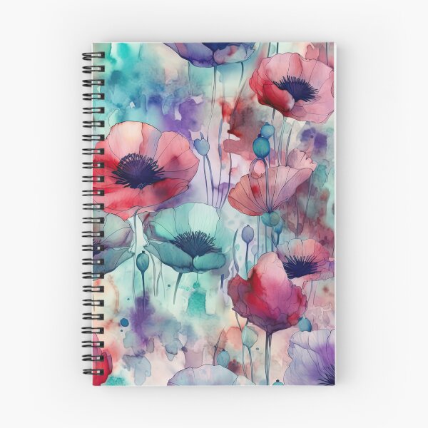 Item preview, Poppy flowers in pastel pattern designed and sold by Pixel  Playground.